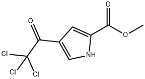 1H-Pyrrole-2-carboxylic acid, 4-(2,2,2-trichloroacetyl)-, methyl ester,66832-09-5,结构式