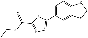 2-Oxazolecarboxylic acid, 5-(1,3-benzodioxol-5-yl)-, ethyl ester,668972-83-6,结构式