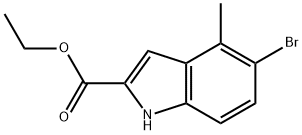 ethyl 5-bromo-4-methyl-1H-indole-2-carboxylate 化学構造式