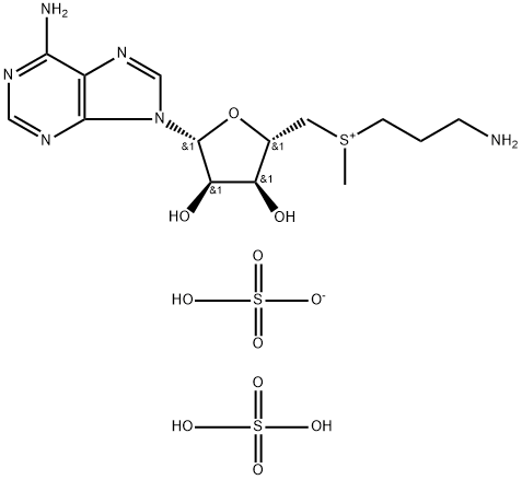Adenosine, 5''-[(3-aminopropyl)methylsulfonio]-5''-deoxy-, sulfate (salt),sulfate (salt) (1:1:1) Struktur