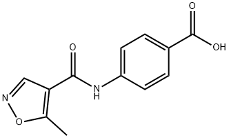 4-(5-メチル-1,2-オキサゾール-4-アミド)安息香酸 化学構造式