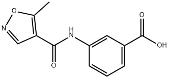 3-(5-methyl-1,2-oxazole-4-amido)benzoic acid,67387-54-6,结构式