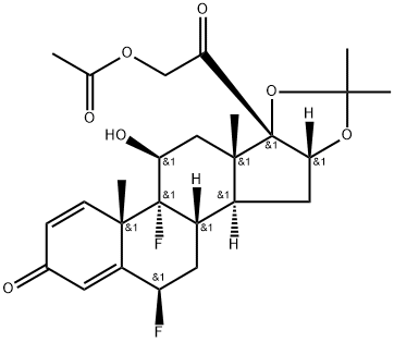21-Acetyl-6β-fluorotriamcinolone Acetonide, 67438-37-3, 结构式
