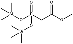 Acetic acid, 2-[bis[(trimethylsilyl)oxy]phosphinyl]-, methyl ester Struktur