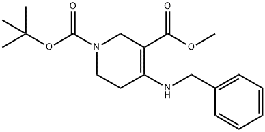 4-Benzylamino-5,6-dihydro-2H-pyridine-1,3-dicarboxylic acid 1-tert-butyl ester 3-methyl Ester Structure