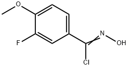 Benzenecarboximidoyl chloride, 3-fluoro-N-hydroxy-4-methoxy- 化学構造式