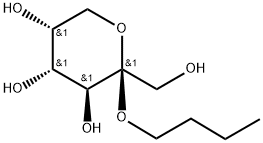 n-butyl-β-D-fructopyranoside Struktur