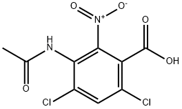 Benzoic acid, 3-(acetylamino)-4,6-dichloro-2-nitro- Structure