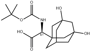 Tricyclo[3.3.1.13,7]decane-1-acetic acid, α-[[(1,1-diMethylethoxy)carbonyl]aMino]-3,5-dihydroxy-, (αS)- Structure