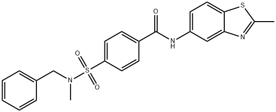 Benzamide, N-(2-methyl-5-benzothiazolyl)-4-[[methyl(phenylmethyl)amino]sulfonyl]- Structure