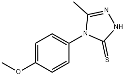 4-(4-甲氧基苯基)-5-甲基-4H-1,2,4-三唑-3-基氢硫化物, 68337-44-0, 结构式