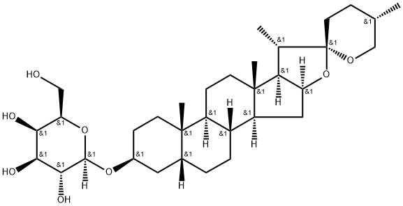 Sarsasapogenin 3-O-β-D-galactopyranosid 化学構造式
