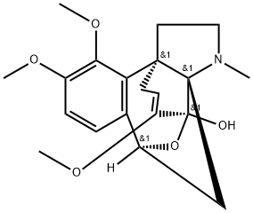 6,7-Didehydro-8β,10β-epoxy-3,4,7-trimethoxy-17-methylhasubanan-8-ol Struktur