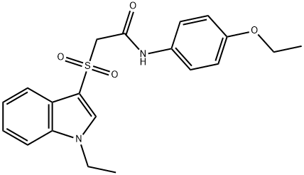 Acetamide, N-(4-ethoxyphenyl)-2-[(1-ethyl-1H-indol-3-yl)sulfonyl]- 结构式