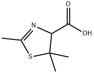 4-Thiazolecarboxylic acid, 4,5-dihydro-2,5,5-trimethyl- Struktur