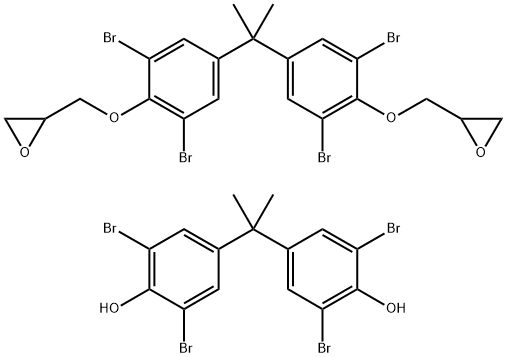 四溴双酚 A-四溴双酚 A 环氧丙基醚共聚物,68928-70-1,结构式