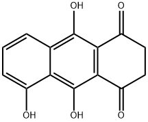 1,4-Anthracenedione, 2,3-dihydro-5,9,10-trihydroxy- Struktur