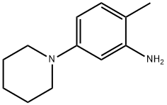 Benzenamine, 2-methyl-5-(1-piperidinyl)- Structure