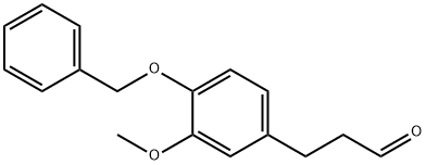 Benzenepropanal, 3-methoxy-4-(phenylmethoxy)- Struktur