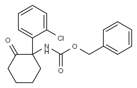 苯甲基 (1-(2-氯苯基)-2-氧亚基环己基)氨基甲酯, 695153-72-1, 结构式