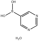 Pyrimidine-5-boronic acid hemihydrate, 97% Structure