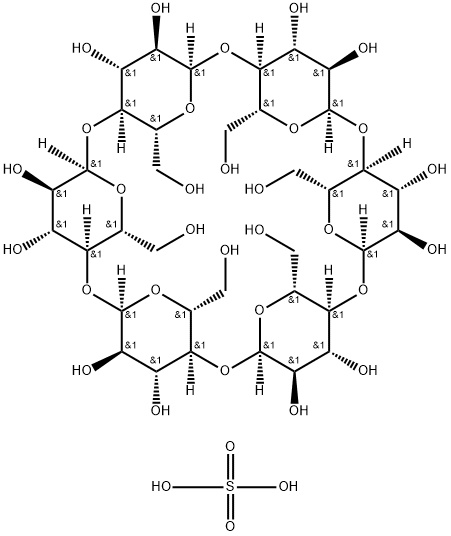 Α-环状糊精硫酸钠盐水合物 结构式
