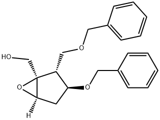 6-Oxabicyclo[3.1.0]hexane-1-methanol, 3-(phenylmethoxy)-2-[(phenylmethoxy)methyl]-, (1R,2R,3S,5R)- Structure