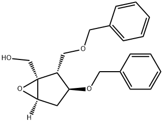 6-Oxabicyclo[3.1.0]hexane-1-methanol, 3-(phenylmethoxy)-2-[(phenylmethoxy)methyl]-, (1R,2R,3S,5R)- Struktur
