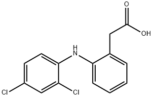 Benzeneacetic acid, 2-[(2,4-dichlorophenyl)amino]- Structure