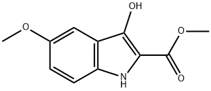 3-羟基-5-甲氧基-1H-吲哚-2-羧酸甲酯 结构式
