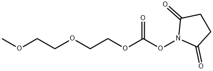 Carbonic acid, 2,5-dioxo-1-pyrrolidinyl 2-(2-methoxyethoxy)ethyl ester 化学構造式