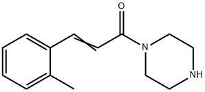 2-Propen-1-one, 3-(2-methylphenyl)-1-(1-piperazinyl)- Struktur