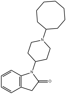 2H-Indol-2-one, 1-(1-cyclooctyl-4-piperidinyl)-1,3-dihydro- Structure