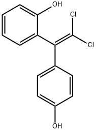Phenol, 2-[2,2-dichloro-1-(4-hydroxyphenyl)ethenyl]- Struktur