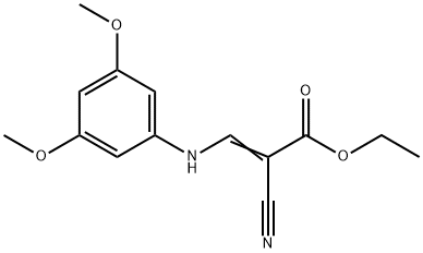 2-Propenoic acid, 2-cyano-3-[(3,5-dimethoxyphenyl)amino]-, ethyl ester Structure