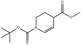 1-叔丁基 4-甲基 1,2,3,4-四氢吡啶-1,4-二羧酸酯 结构式