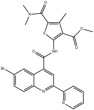 methyl 2-(6-bromo-2-(pyridin-2-yl)quinoline-4-carboxamido)-5-(dimethylcarbamoyl)-4-methylthiophene-3-carboxylate