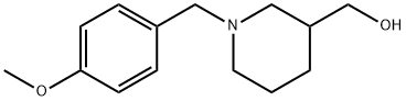 3-Piperidinemethanol, 1-[(4-methoxyphenyl)methyl]- 化学構造式