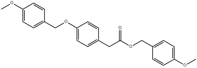4-甲氧基苄基-2-(4-((4-甲氧基苄基)氧基)苯基)乙酸酯,72326-54-6,结构式