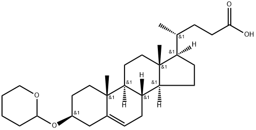 (3β)-3-[(Tetrahydro-2H-pyran-2-yl)oxy]-chol-5-en-24-oic Acid 结构式