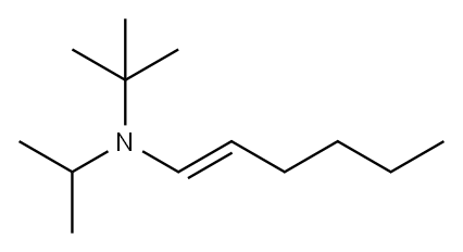 1-Hexen-1-amine, N-(1,1-dimethylethyl)-N-(1-methylethyl)-, (1E)- Structure