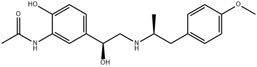 N-[2-Hydroxy-5-[(1S)-1-hydroxy-2-[[(1S)-2-(4-methoxyphenyl)-1-methylethyl]amino]ethyl]phenyl]acetamide, 725719-13-1, 结构式