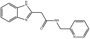 2-(1H-苯并[D]咪唑-2-基)-N-(吡啶-2-基甲基)乙酰胺 结构式