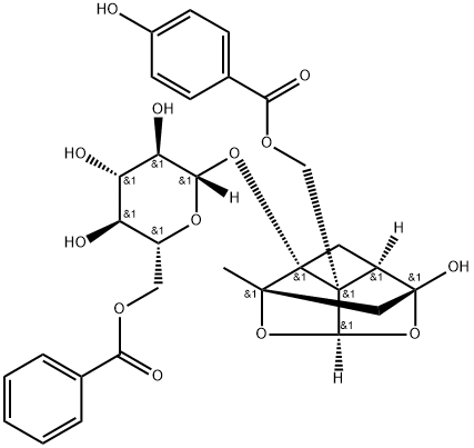 苯甲酰氧芍药苷, 72896-40-3, 结构式