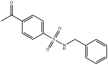 4-乙酰-N-苄基苯-1-磺酰胺 结构式