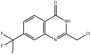 2-(氯甲基)-7-(三氟甲基)-3,4-二氢喹唑啉-4-酮, 730976-60-0, 结构式
