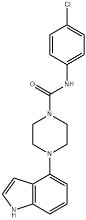 732973-87-4 N-(4-氯苯基)-4-(1H-吲哚-4-基)哌嗪-1-甲酰胺