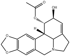 1H-[1,3]Dioxolo[4,5-j]pyrrolo[3,2,1-de]phenanthridine-1,2-diol, 2,4,5,7,12b,12c-hexahydro-, 1-acetate, (1S,2S,12bS,12cS)- 化学構造式