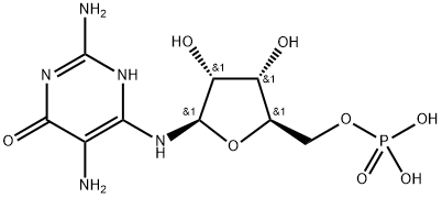 DARPP 2,5-diamino-6-(5-phospho-D-ribosylamino)-pyrimidin-4(3H)-one Struktur