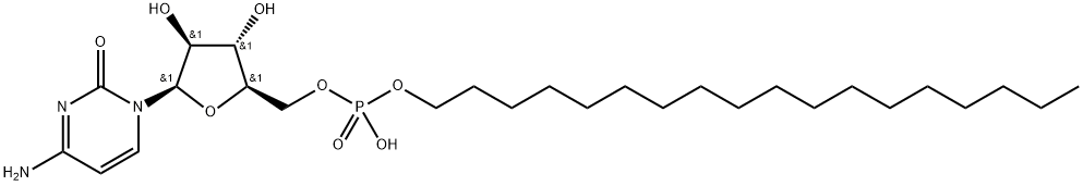 1-arabinofuranosylcytosine-5'-stearylphosphate,73532-83-9,结构式